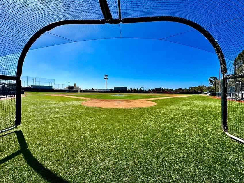 Completed turf field