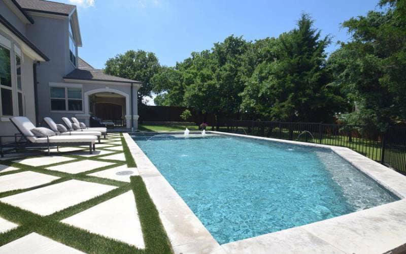 Poolside turf